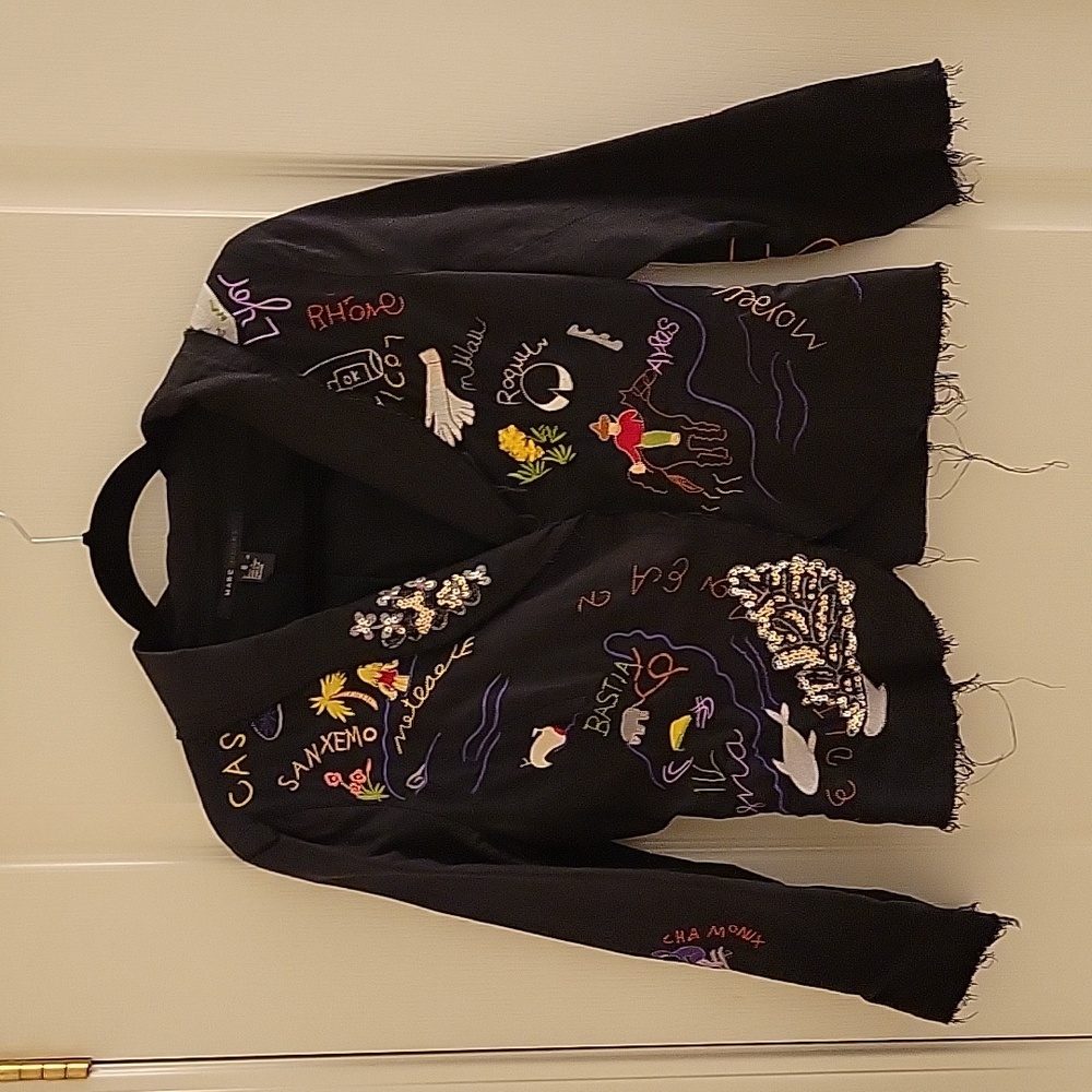 Distressed Embroidered Jacket